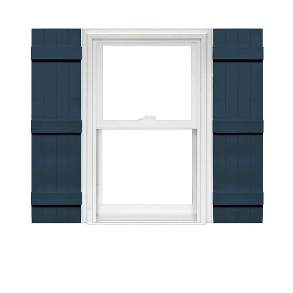 Mid America 4 Board and Batten Joined Vinyl Shutters 14 Inch Width (1 Pair)