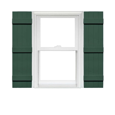 Mid America 4 Board and Batten Joined Vinyl Shutters 14 Inch Width (1 Pair)
