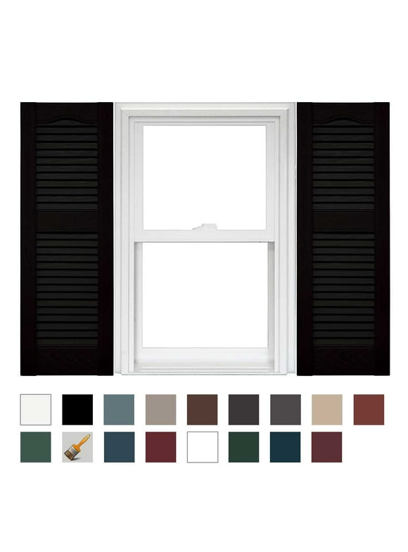 Mid America Open Louver Vinyl Shutters (1 Pair) In Stock Now