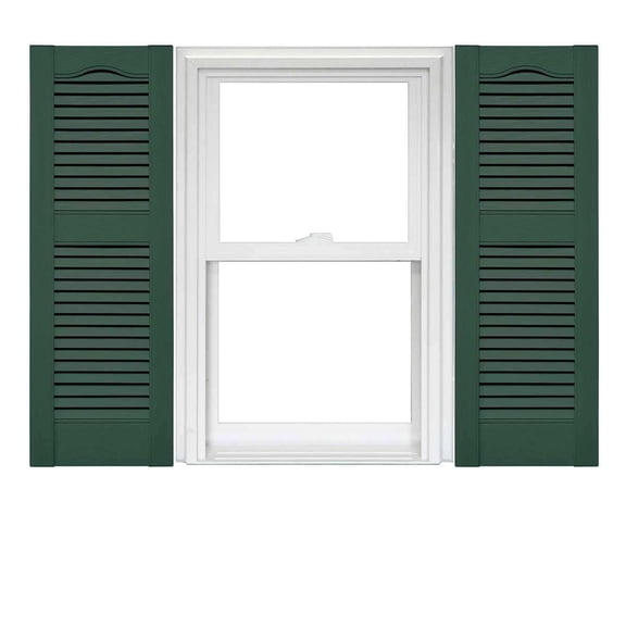 Mid America Open Louver Vinyl Shutters 14.5 Inch Width (1 Pair)