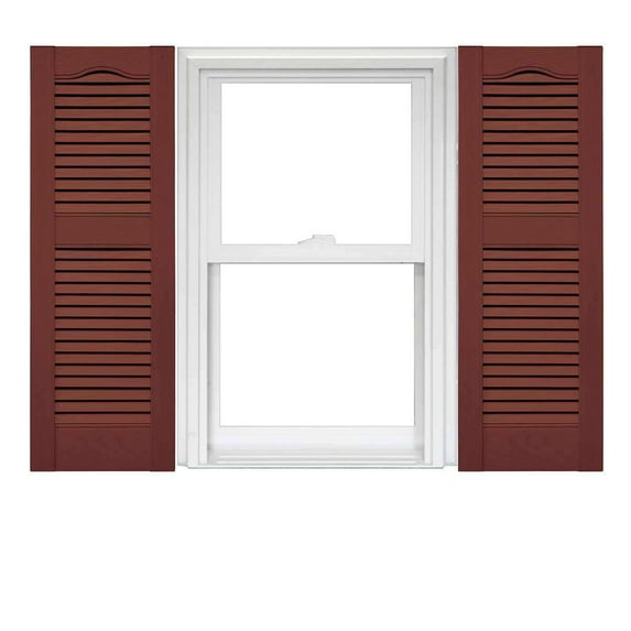 Mid America Open Louver Vinyl Shutters (1 Pair) In Stock Now