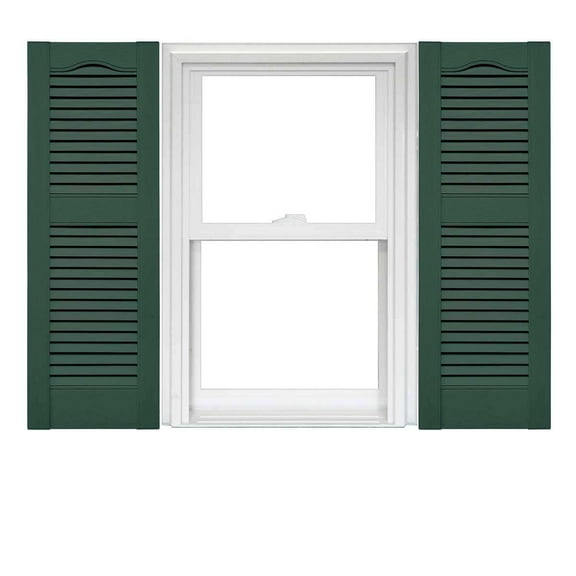 Mid America Open Louver Vinyl Shutters 14.5 Inch Width (1 Pair) In Stock Now