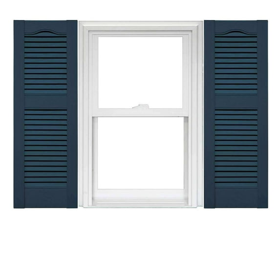 Mid America Open Louver Vinyl Shutters 14.5 Inch Width (1 Pair) In Stock Now
