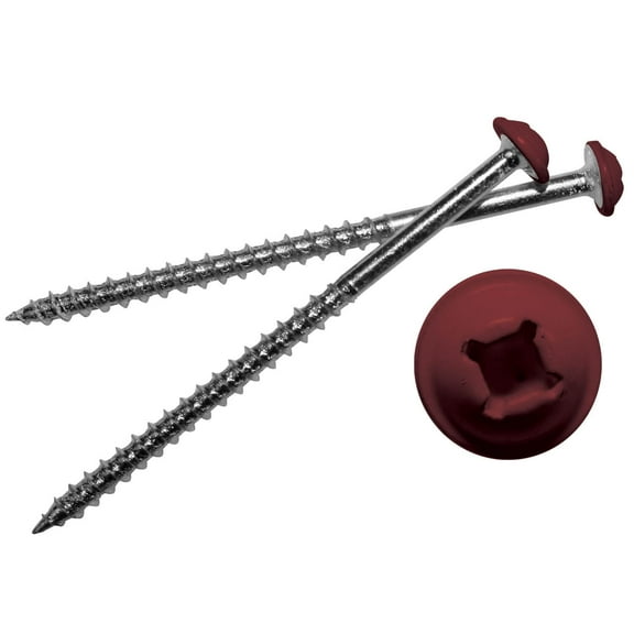 Mid America Painted Screws for Vinyl Shutters - 078 Wineberry Bag of 12