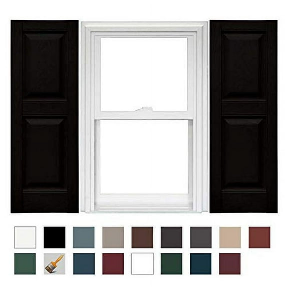 Mid America Vinyl Raised Panel Window Shutters (1 Pair)