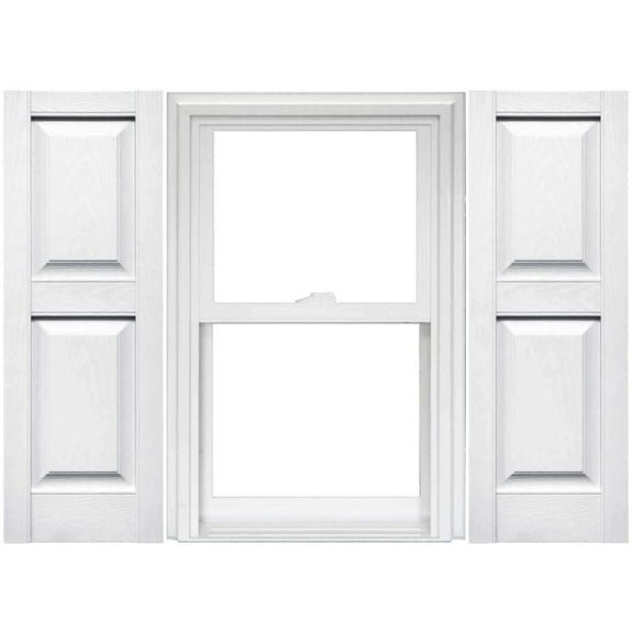 Mid America Vinyl Raised Panel Window Shutters (1 Pair)