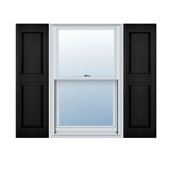 Mid America Raised Panel Vinyl Shutters 12 Inch Width (1 Pair)
