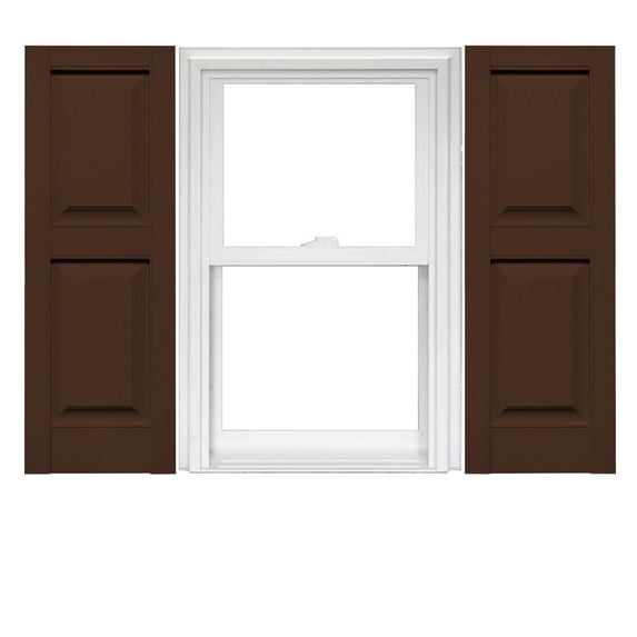 Mid America Raised Panel Vinyl Shutters 12 Inch Width (1 Pair)