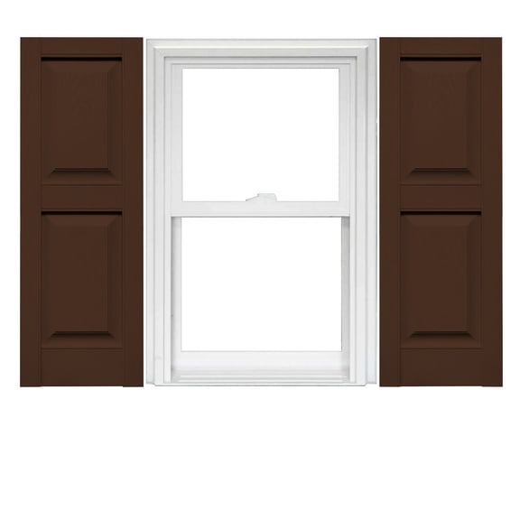 Mid America Raised Panel Vinyl Shutters 12 Inch Width (1 Pair)