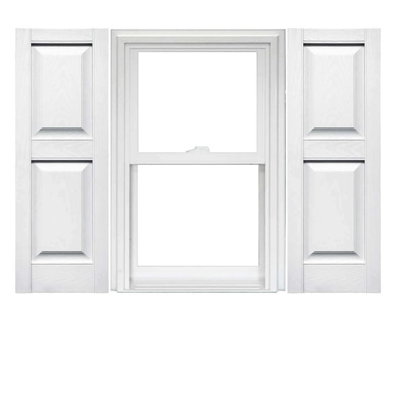 Mid America Raised Panel Vinyl Shutters 12 Inch Width (1 Pair)