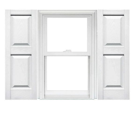 Mid America Raised Panel Vinyl Shutters 12 Inch Width (1 Pair)