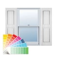 thumbnail image 1 of Mid America Raised Panel Vinyl Shutters 12 Inch Width (1 Pair), 1 of 3