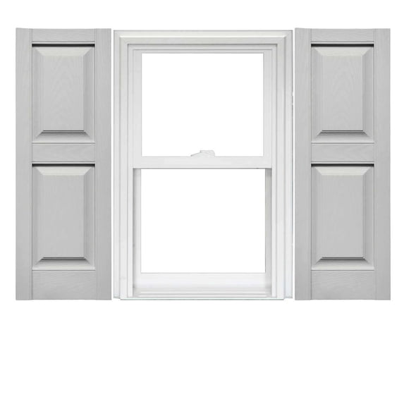 Mid America Raised Panel Vinyl Shutters 12 Inch Width (1 Pair)