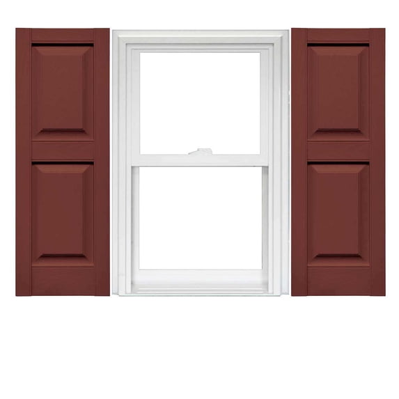 Mid America Raised Panel Vinyl Shutters 12 Inch Width (1 Pair)