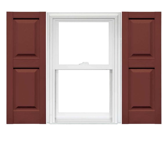 Mid America Raised Panel Vinyl Shutters 12 Inch Width (1 Pair)