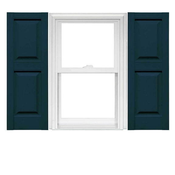 Mid America Raised Panel Vinyl Shutters 12 Inch Width (1 Pair)