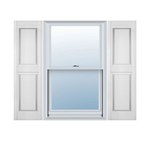 Mid America Raised Panel Vinyl Shutters 12 Inch Width (1 Pair)
