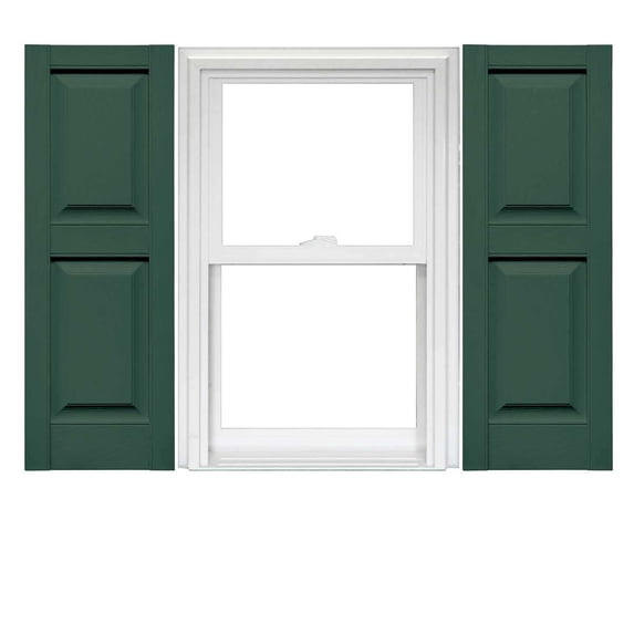 Mid America Raised Panel Vinyl Shutters 12 Inch Width (1 Pair)