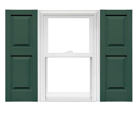 Mid America Raised Panel Vinyl Shutters 12 Inch Width (1 Pair)