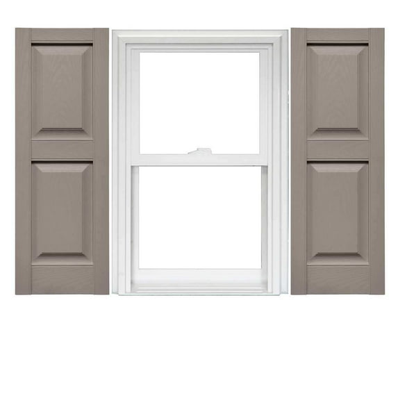 Mid America Raised Panel Vinyl Shutters 12 Inch Width (1 Pair)