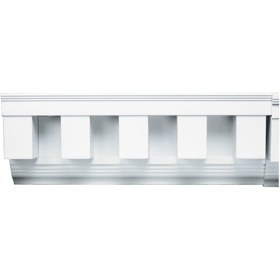 Mid America Vinyl Square Tooth Dentil Trim Carton of 8 4 Foot Pieces In Stock Now