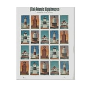 Mid-Atlantic Lighthouses USPS First Class Forever Postage Stamps 1 Sheet of 20 American Lighthouses Birthday Anniversary Wedding Celebrate (20 Stamps)