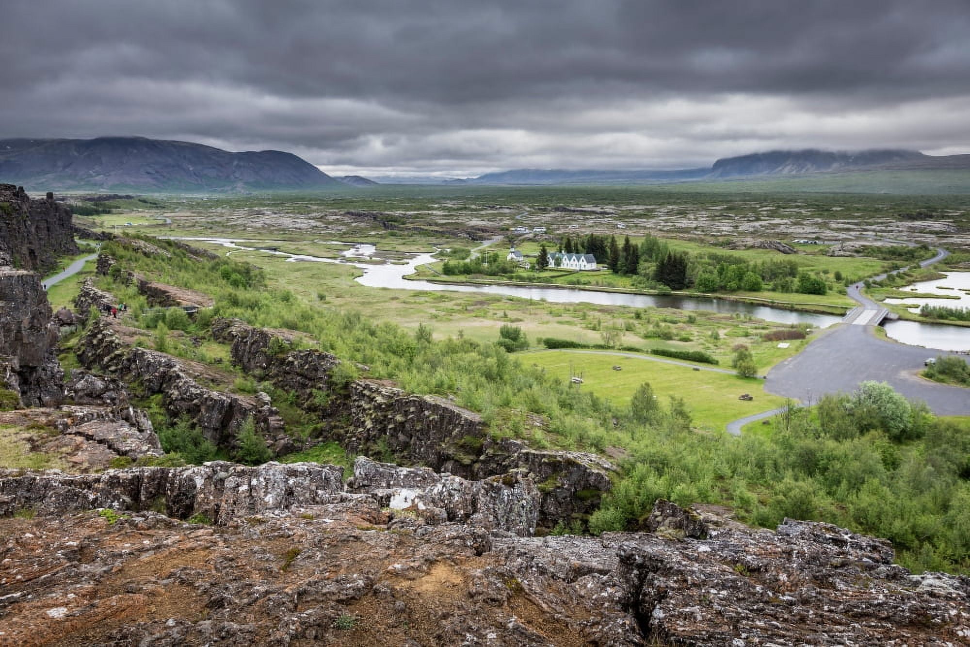Mid Atlantic Ridge Thingvellir National Park Iceland Canvas Art - Panoramic Images (27 x 9)