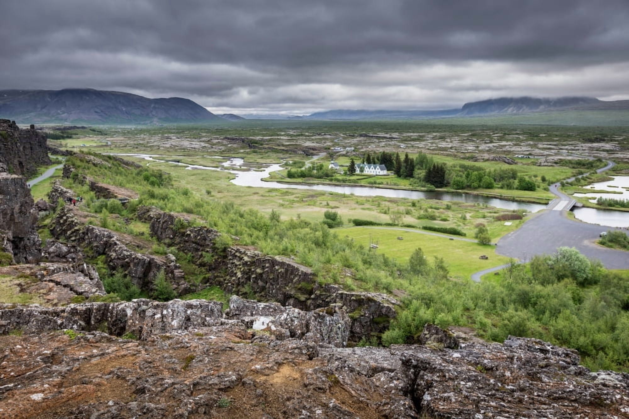 Mid Atlantic Ridge Thingvellir National Park Iceland Canvas Art - Panoramic Images (36 x 12)