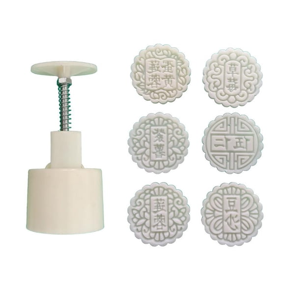 Mid-Autumn Chinese Word Pattern Shape Mooncake Molds Press Safe Moon Cake Moulds
