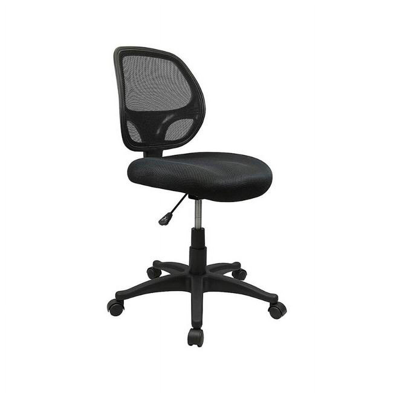 MidBack Black Mesh Computer Chair Without Arms