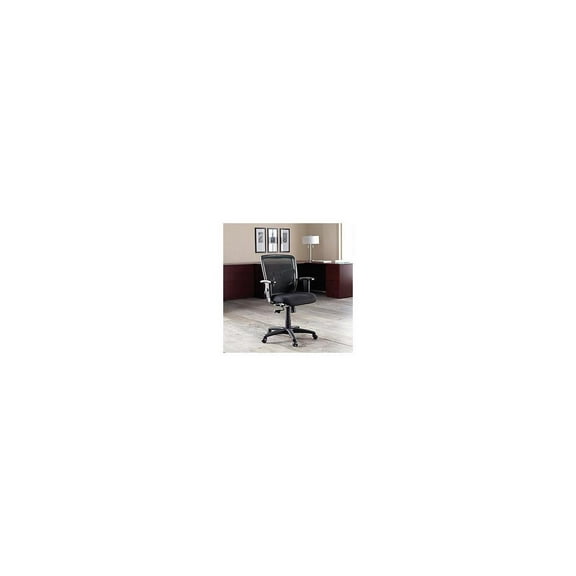 Lorell Ergonomic Mesh/Fabric Mid-Back Chair, Swivel Tilt, Black