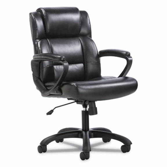Mid-Back Executive Chair, Supports Up To 225 Lb, 19" To 23" Seat Height, Black | Bundle of 2