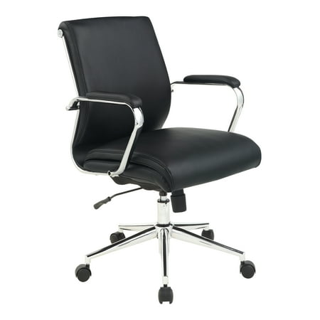 Office Star Products - Mid Back Antimicrobial Fabric Chair - Dillon Steel