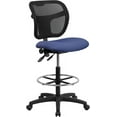 thumbnail image 1 of Mid-Back Navy Blue Mesh Drafting Chair with Back Height Adjustment, 1 of 5