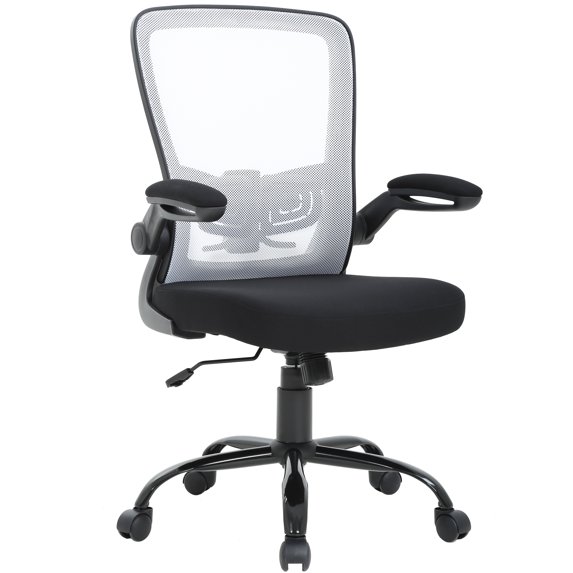 BestOffice Ergonomic Office Chair, Back Support, Rolling Swivel for Women, Men(White)