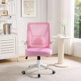 thumbnail image 1 of Mid-Back Swivel Ergonomic Office Chair with Adjustable Arms Mesh Lumbar Support for Computer Task Work, Pink, 1 of 6