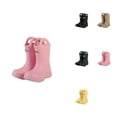 thumbnail image 1 of Mid Calf Rain Boots for Girls, Lightweight & Comfortable, Soft Sole, Waterproof Non-, Handles, Toddler Outdoor Play Footwear, 1 of 5