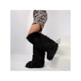thumbnail image 1 of Mid Calf Snow Boots For Women Faux Fur Lining Winter Warm Comfortable Walking Shoes, 1 of 8