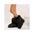 thumbnail image 1 of Mid Calf Snow Boots for Women, Winter Faux Furry Ankle Booties, 1 of 11