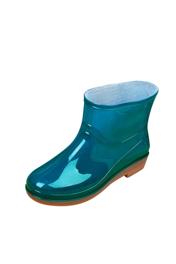 Mid Calf Waterproof Garden Shoe for Women Comfortable Slip On Outdoor Rain Boots Non Slip Water Shoes