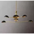 thumbnail image 1 of Mid Century 1950 Brass Black Orb Sputnik Italian Ceiling Stilnovo Chandelier, 1 of 2