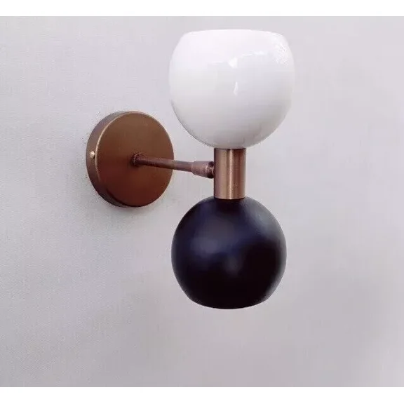 Mid Century 1960 Brass Colorful Orbs A Pair Sputnik Wall sconces Best For Wall