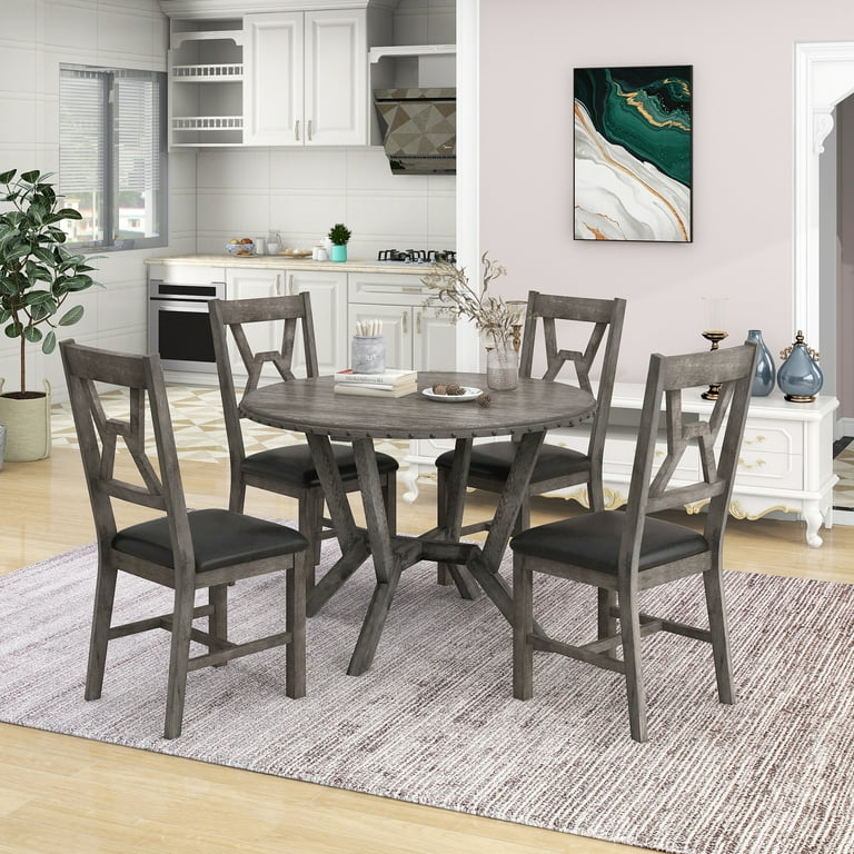 Cross leg dining table best sale and chairs