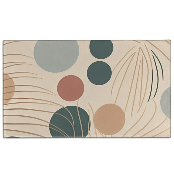 Mid Century Abstract Boho Minimalistic Doormatss for Home Country Farmhouse Crystal Velvet Door Floor Rugs 30 X 17.7 Inch