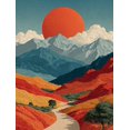 thumbnail image 1 of Mid Century Abstract Desert Canvas Southwest Minimal Texas Nature Wall Decor, 1 of 8