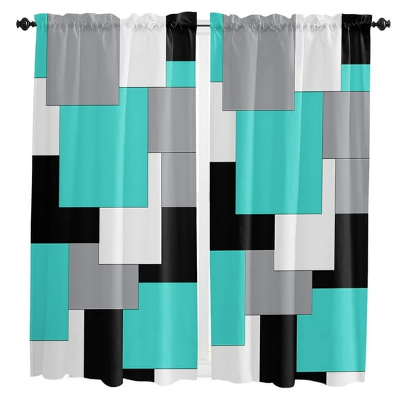Mid Century Abstract Geometric Classic Curtains Home Decor Living Room Kitchen Balcony Room Window Curtain Bedroom Decoration