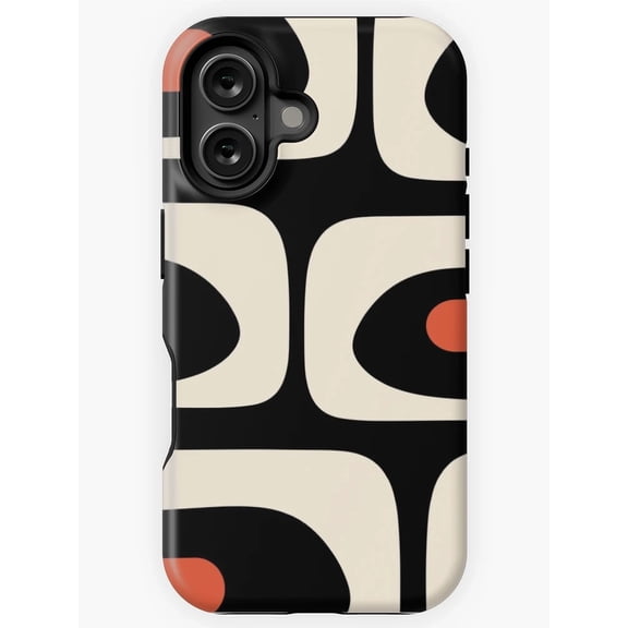 Mid Century Abstract Pattern Art Phone Case for iPhone 11 12 13 14 15 16 17 Pro Max