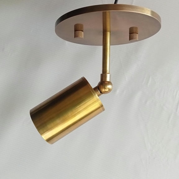 Mid Century Antique Raw Brass Ceiling Spot Light | Directional Lighting | Spotlight | Modern Light