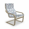 thumbnail image 1 of Mid Century Armchair Pad and Slipcover, Art Deco Inspired Pattern from Seventies with Geometrical Shapes, 1 Piece Soft Cushion Replacement with Removable Cover, Turquoise Navy Blue Grey, by Ambesonne, 1 of 1