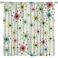 thumbnail image 1 of Mid Century Atomic Curtains, Vintage Atomic Stars Exploding Modern Geometric Boomerangs, Bedroom Living Room Blackout Noise Reduction Curtains42X63 Inch, 1 of 6